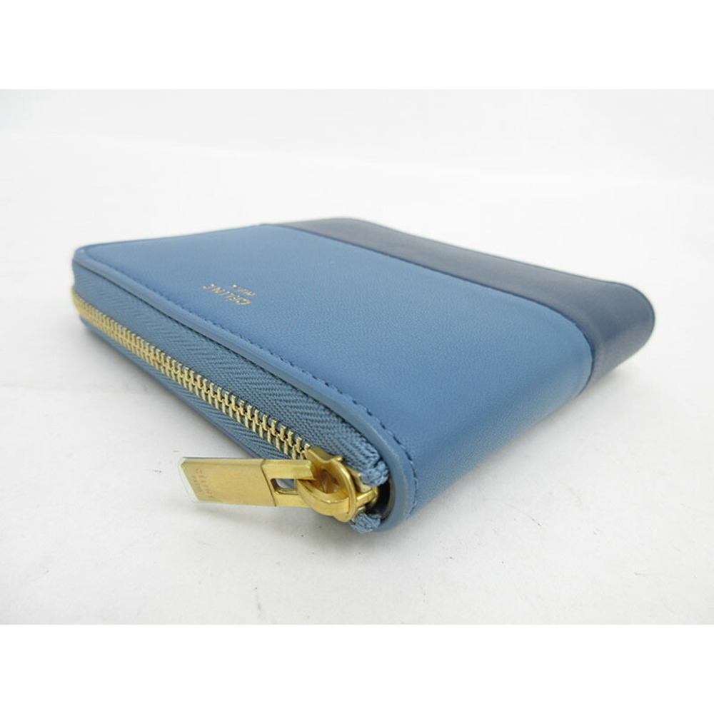 Celine Multi Function Zip Bi fold Wallet Blue - image 3